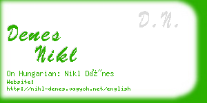 denes nikl business card